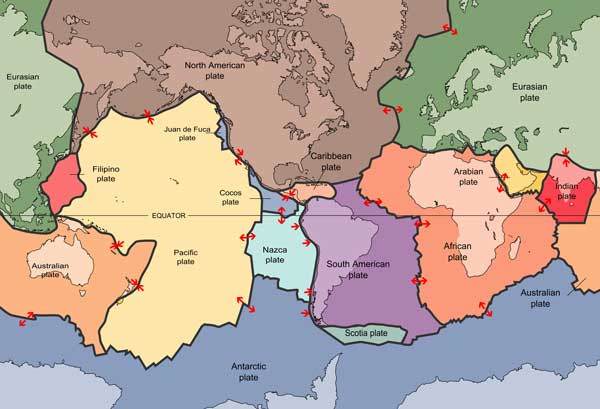 Tectonic Plates courtesy of USGS