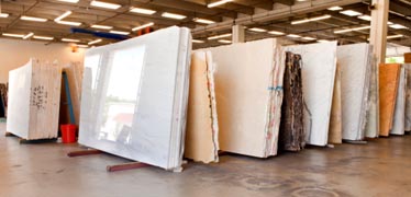 Granite is used for counter tops and tables