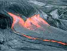 Lava flow from Hawaii's Kilaeua Volcano
