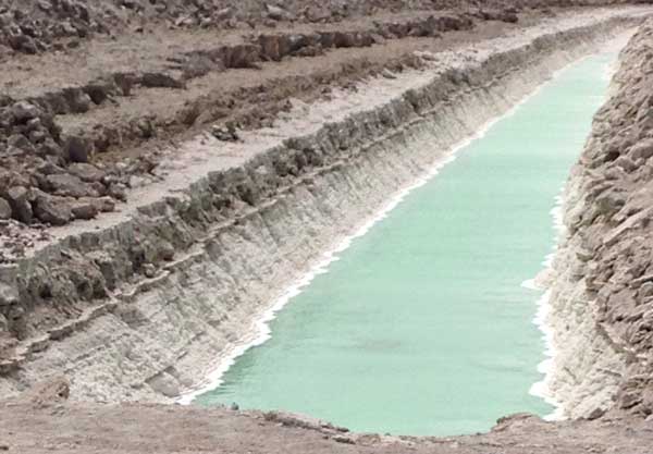 Halite Drying Pit California Desert